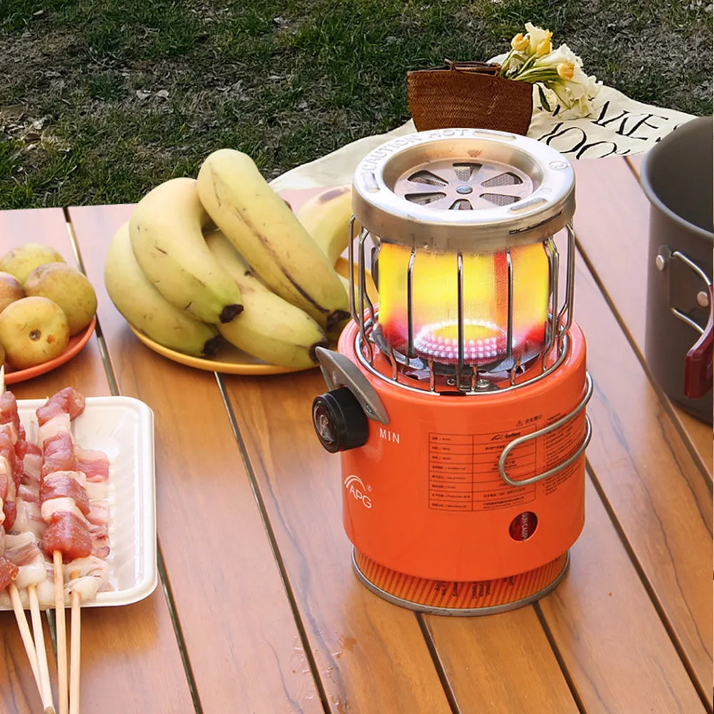 2 in 1 Portable Heater and Stove, Outdoor Camping Gas Stove Camp Tent Heater