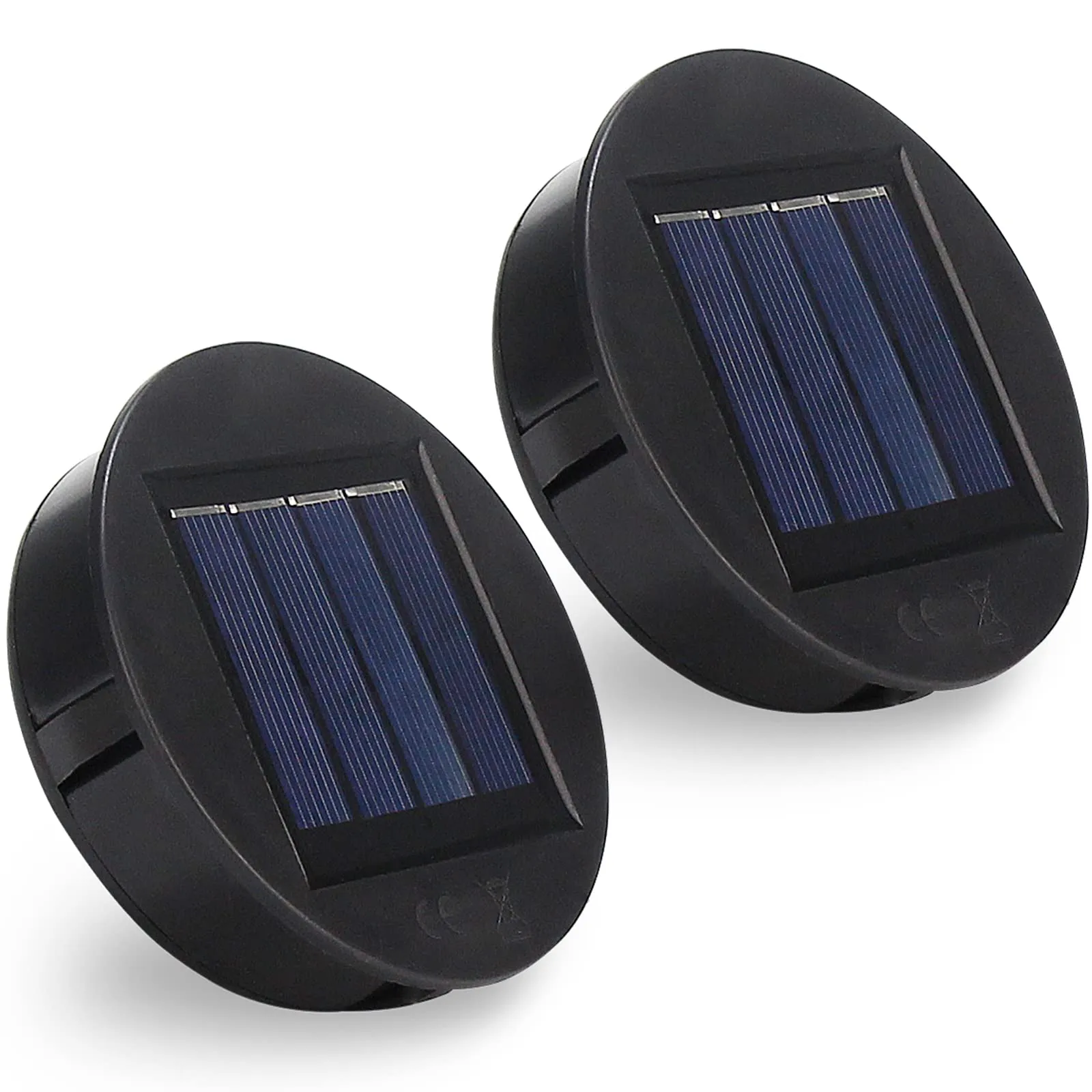 2 Pack Solar Lights Replacement Top, Solar Light Parts, LED Solar Panel Lantern Lid Lights, Outdoor Lantern Solar Replacement Parts, Garden Patio Decor Light up Your Space (3.15in)