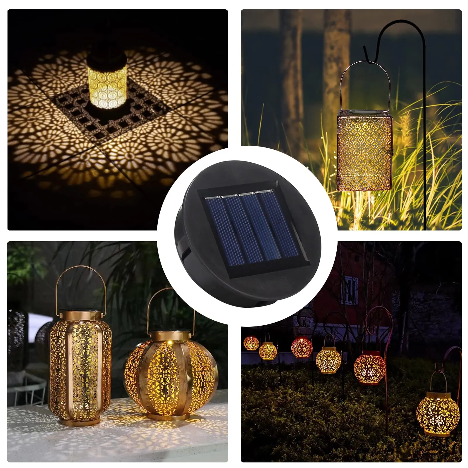 2 Pack Solar Lights Replacement Top, Solar Light Parts, LED Solar Panel Lantern Lid Lights, Outdoor Lantern Solar Replacement Parts, Garden Patio Decor Light up Your Space (3.15in)