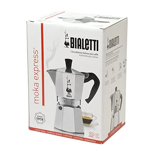 6 Cup Bialetti Moka Espress Iconic Stovetop Espresso Maker Makes Real Italian Coffee