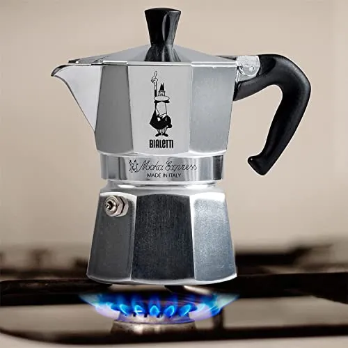 6 Cup Bialetti Moka Espress Iconic Stovetop Espresso Maker Makes Real Italian Coffee