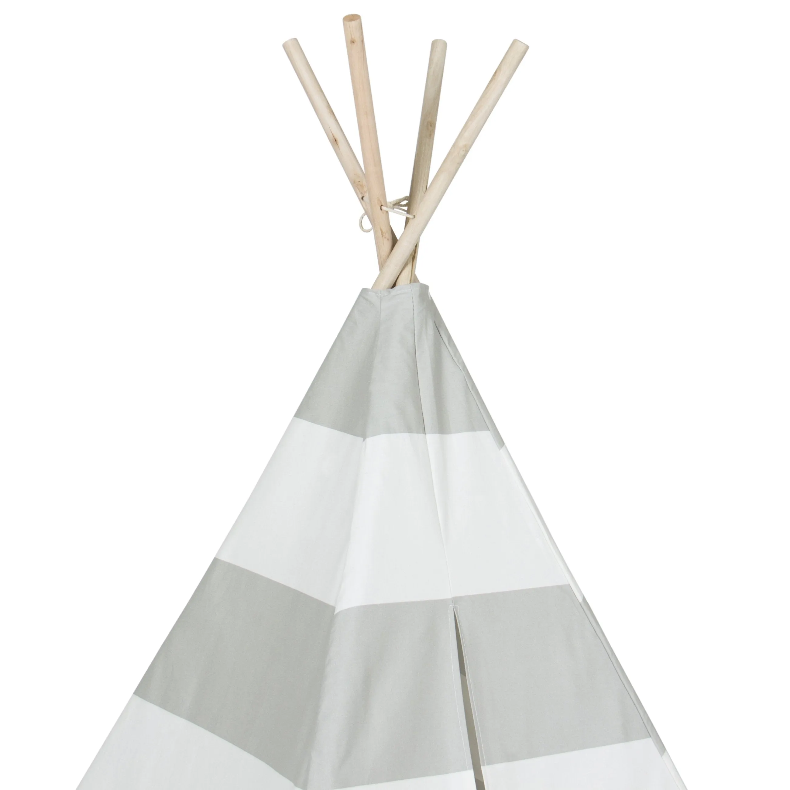 6ft Kids Pretend Cotton Teepee Play Tent w/ Mesh Window, Carrying Case