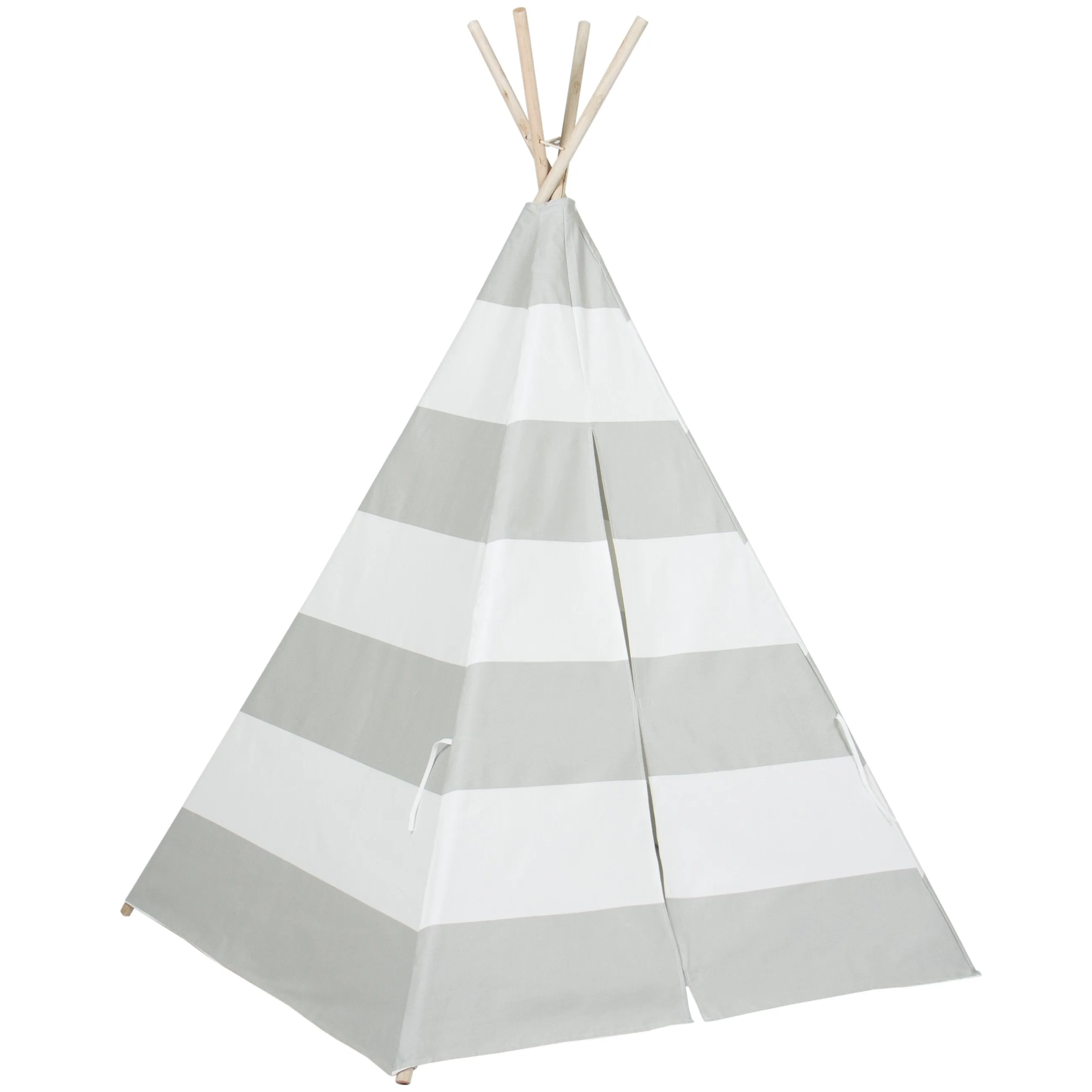 6ft Kids Pretend Cotton Teepee Play Tent w/ Mesh Window, Carrying Case