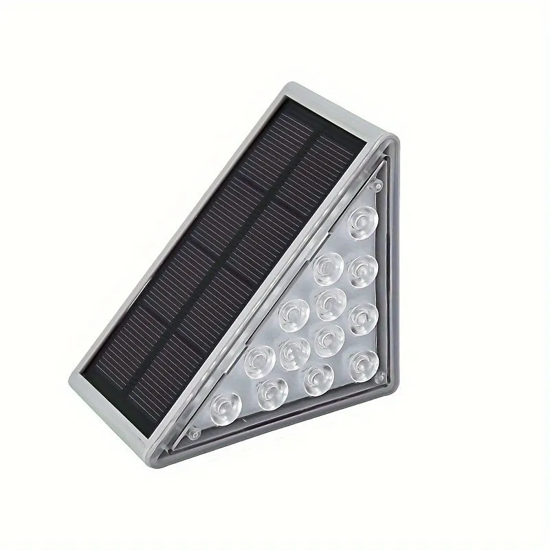 6pcs/12pcs Solar Pathway Lights, Outdoor Waterproof, Footstep Stairs Step Aisle Landscape Lights