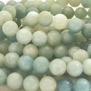 8mm Round Gemstone Beads -  Amazonite (10 Pack)