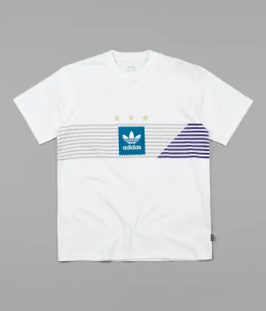 Adidas Campeonato T-Shirt - White / Grey One / Collegiate Purple / Active Teal