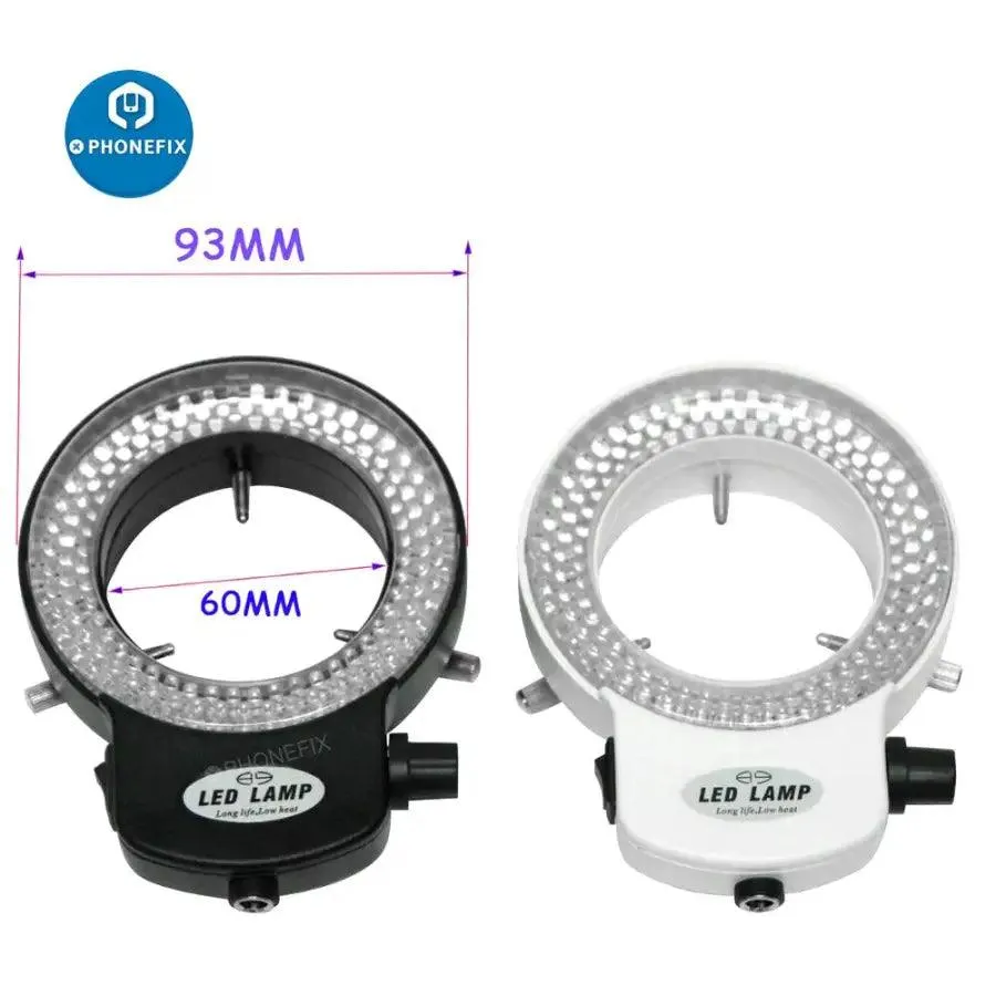 Adjustable 144/60 LEDs Microscope Ring Light with Adapter