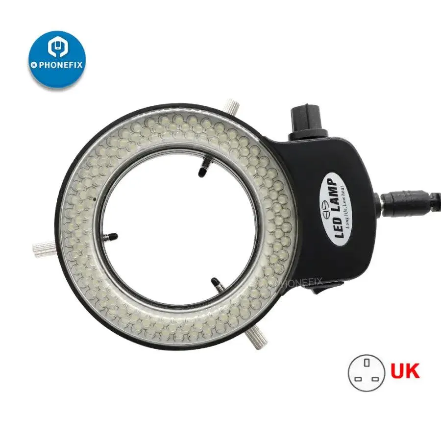 Adjustable 144/60 LEDs Microscope Ring Light with Adapter