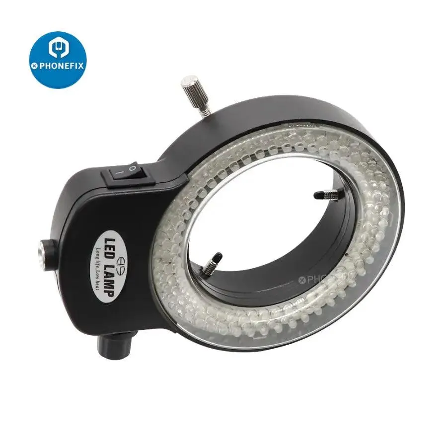 Adjustable 144/60 LEDs Microscope Ring Light with Adapter