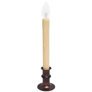 Adjustable Base Window LED Candle Antique Bronze