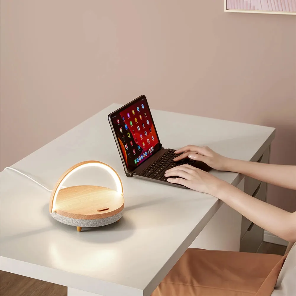 All-in-one Wireless Charger   LED Lamp   Bluetooth Speaker