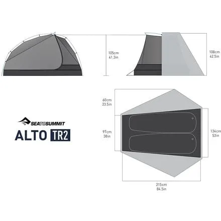 ALTO TR2 Tent: 2 Person, 3 Season Sea To Summit, One Color