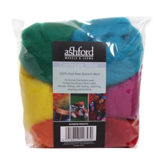 Ashford Corriedale Fibre 100g Bags