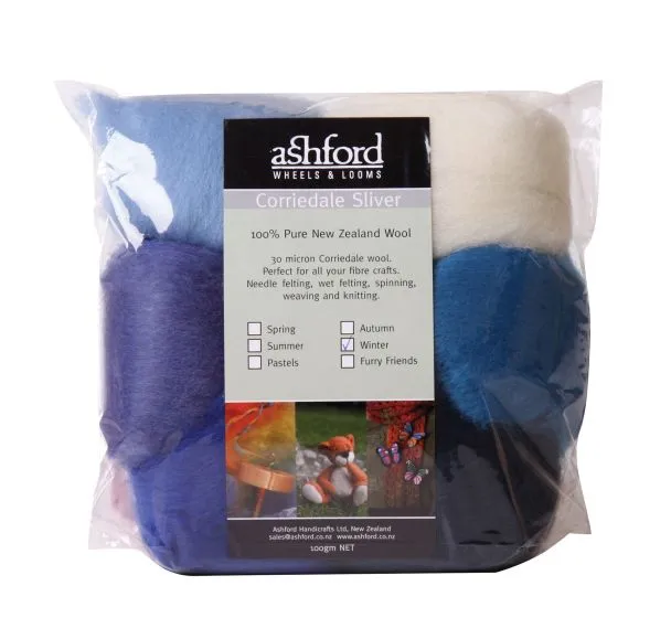 Ashford Corriedale Fibre 100g Bags