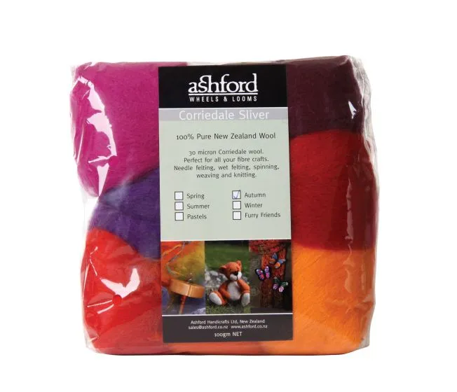 Ashford Corriedale Fibre 100g Bags