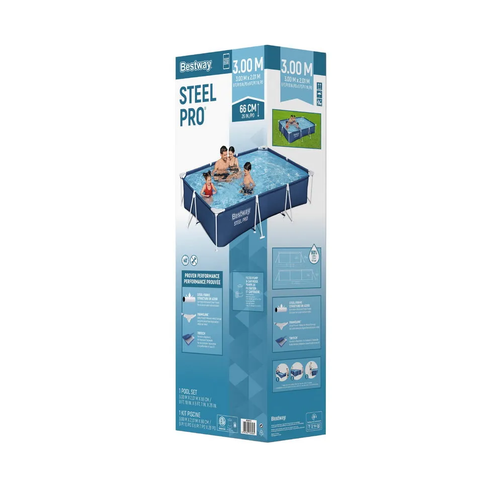 Bestway Swimming Pool Above Ground Frame Pools Outdoor Steel Pro 2.2 X 1.5M