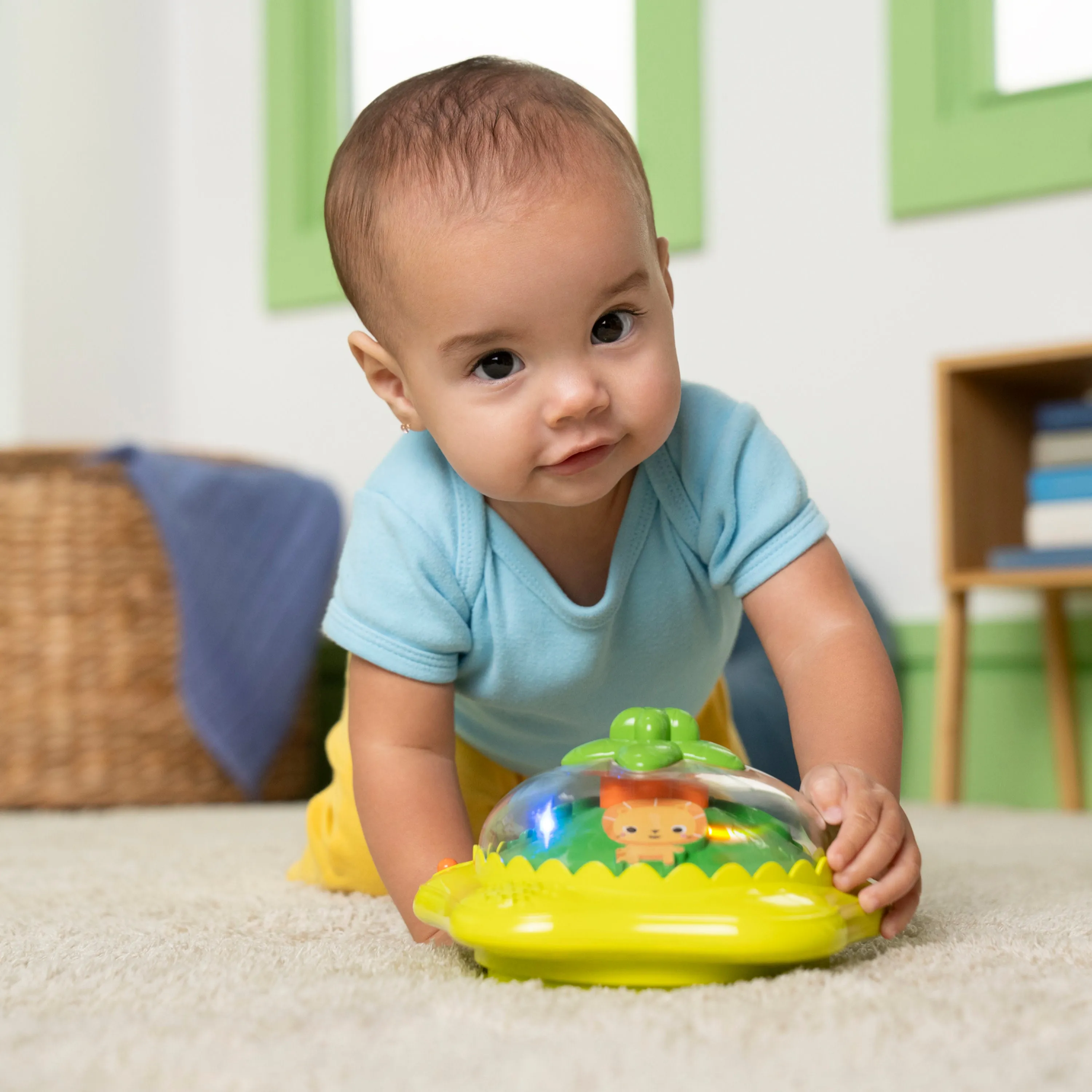 Bright Starts Wanderlights 2-in-1 Baby Walker, Blue Green