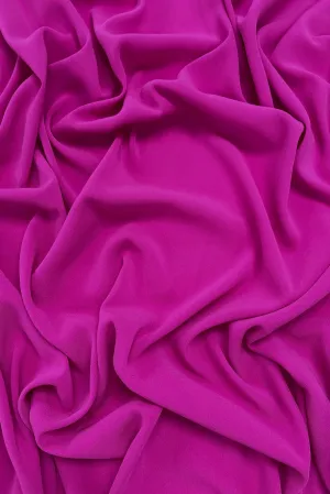 Cabaret Pink Triacetate Lightweight Matte Crepe