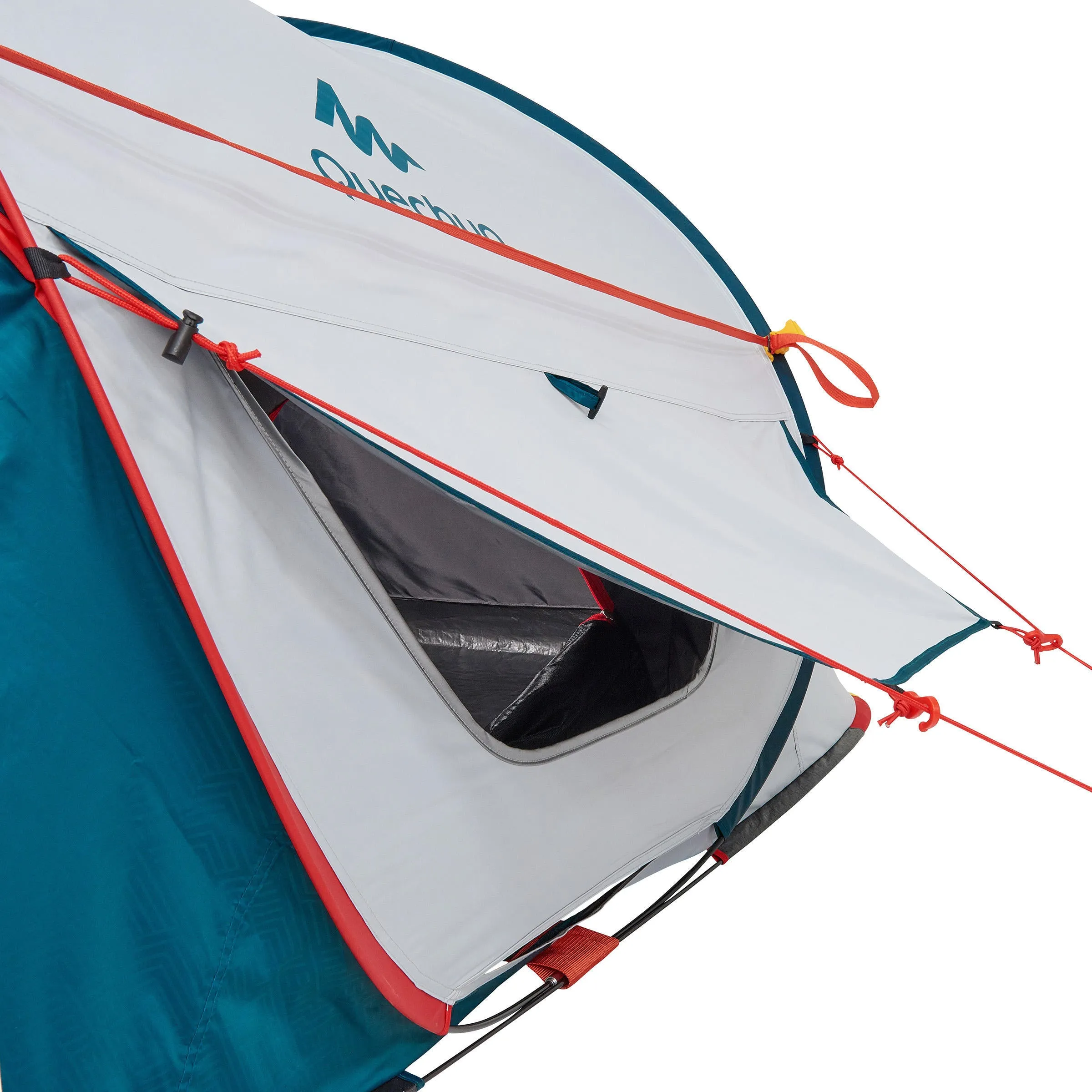 Camping tent Quechua Fresh & Black 2 Seconds XL 2-person, white/blue