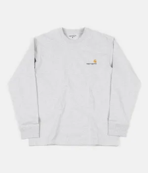 Carhartt American Script Long Sleeve T-Shirt - Ash Heather