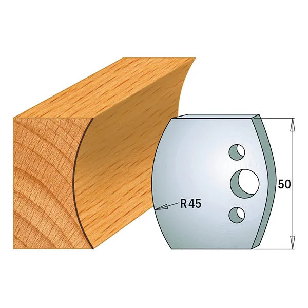 CMT Orange Tools 690.554 PROFILE KNIVES FOR INSERT SHAPER SYSTEM SP 1-31/32”x5/32” (50x4mm)