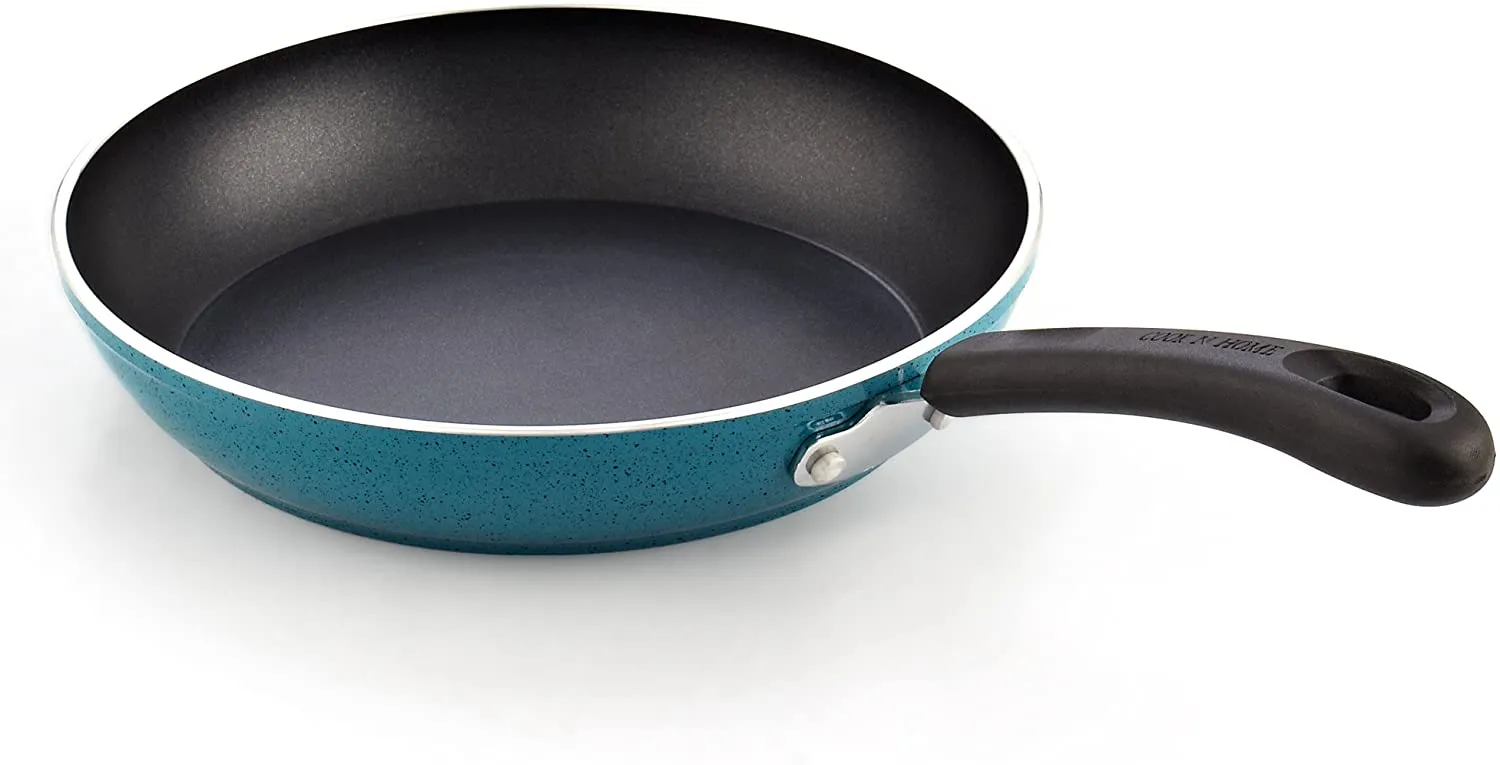 Cook N Home Nonstick Saute Skillet Fry Pan, 9.5 Inch Kitchen Non-stick Cookware Cooking Frying Pan, Induction Compatible, Turquoise