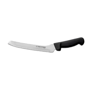 Dexter Russell 31606B Basics 8" Scalloped Offset Sandwich Knife Black Handle P94807B