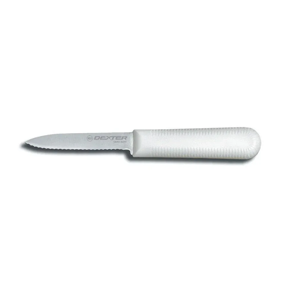 Dexter Russell S104SC Sani-Safe 3 1/4" Scalloped Paring Knife - 15373