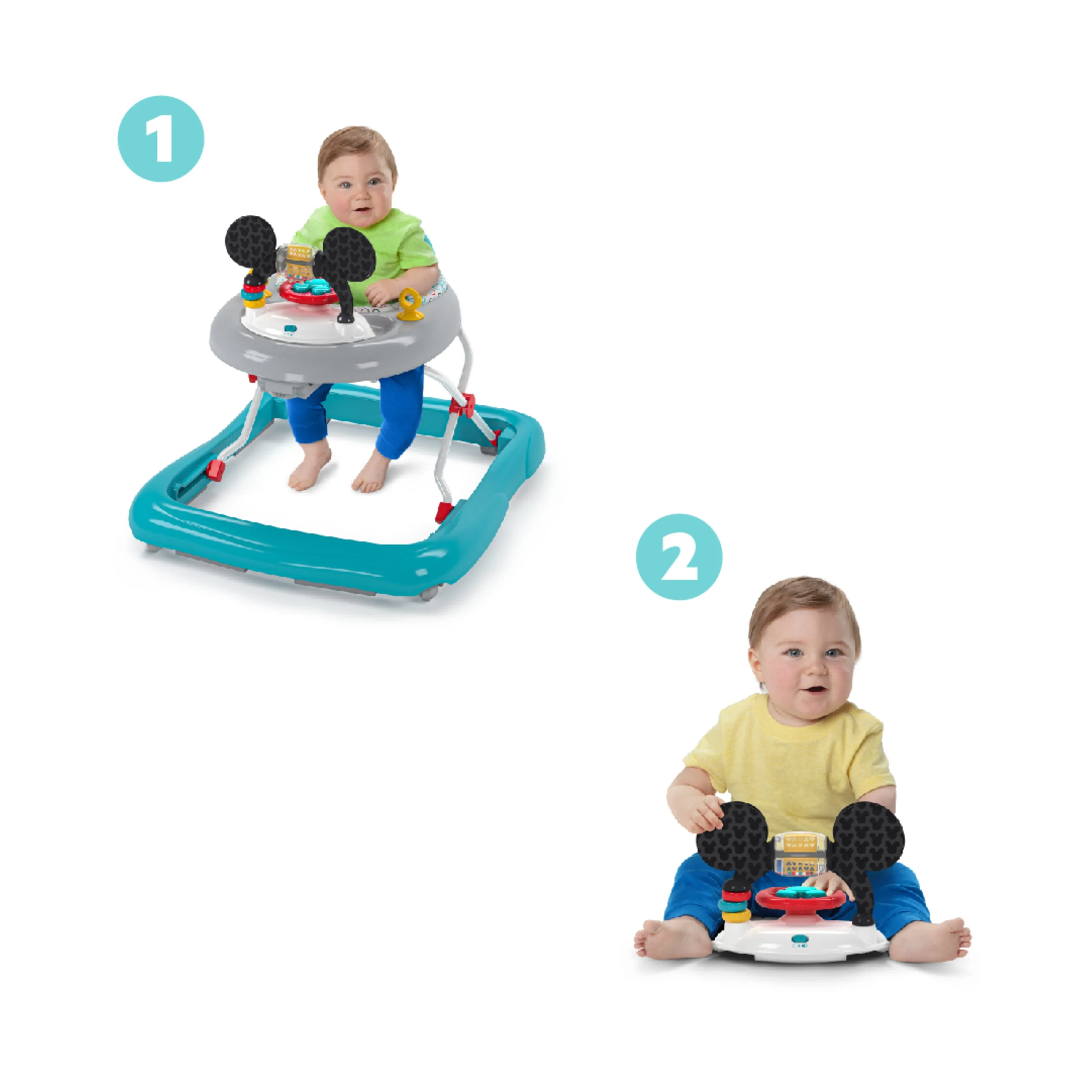 Disney Baby Mickey Mouse Original Bestie 2-in-1 Baby Activity Walker