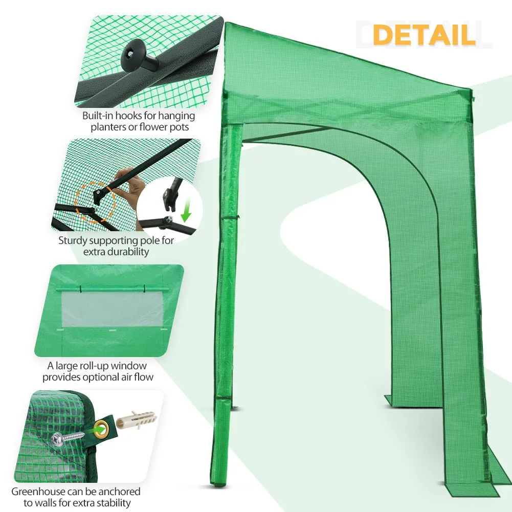 EAGLE PEAK 10x5 Portable Lean to Walk-in Greenhouse