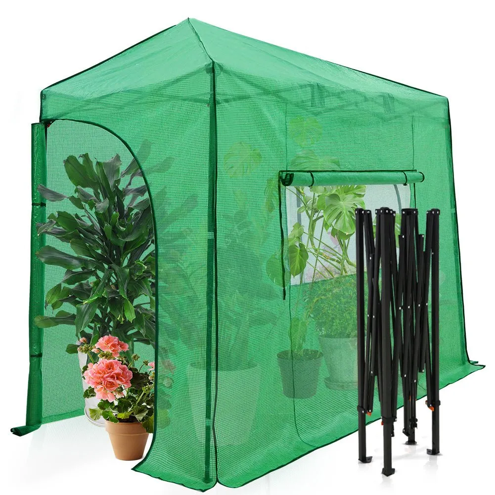 EAGLE PEAK 10x5 Portable Lean to Walk-in Greenhouse