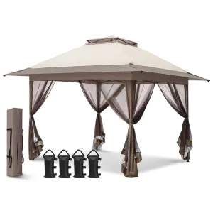 EAGLE PEAK 13x13 Pop Up Gazebo w/ Mosquito Netting