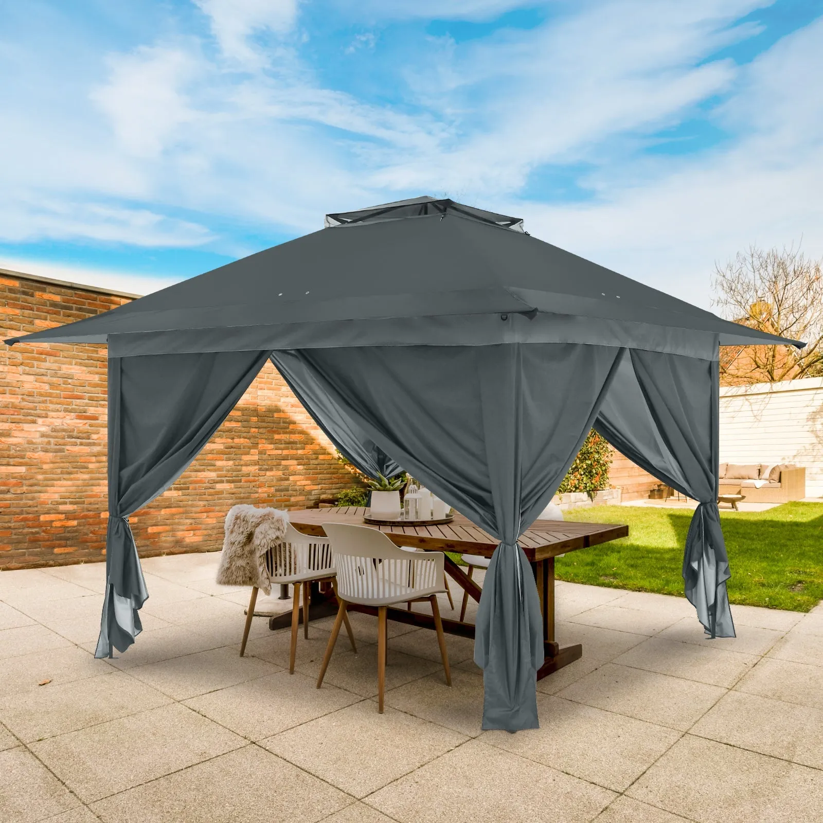 EAGLE PEAK 13x13 Pop Up Gazebo with 4 Wall Panels