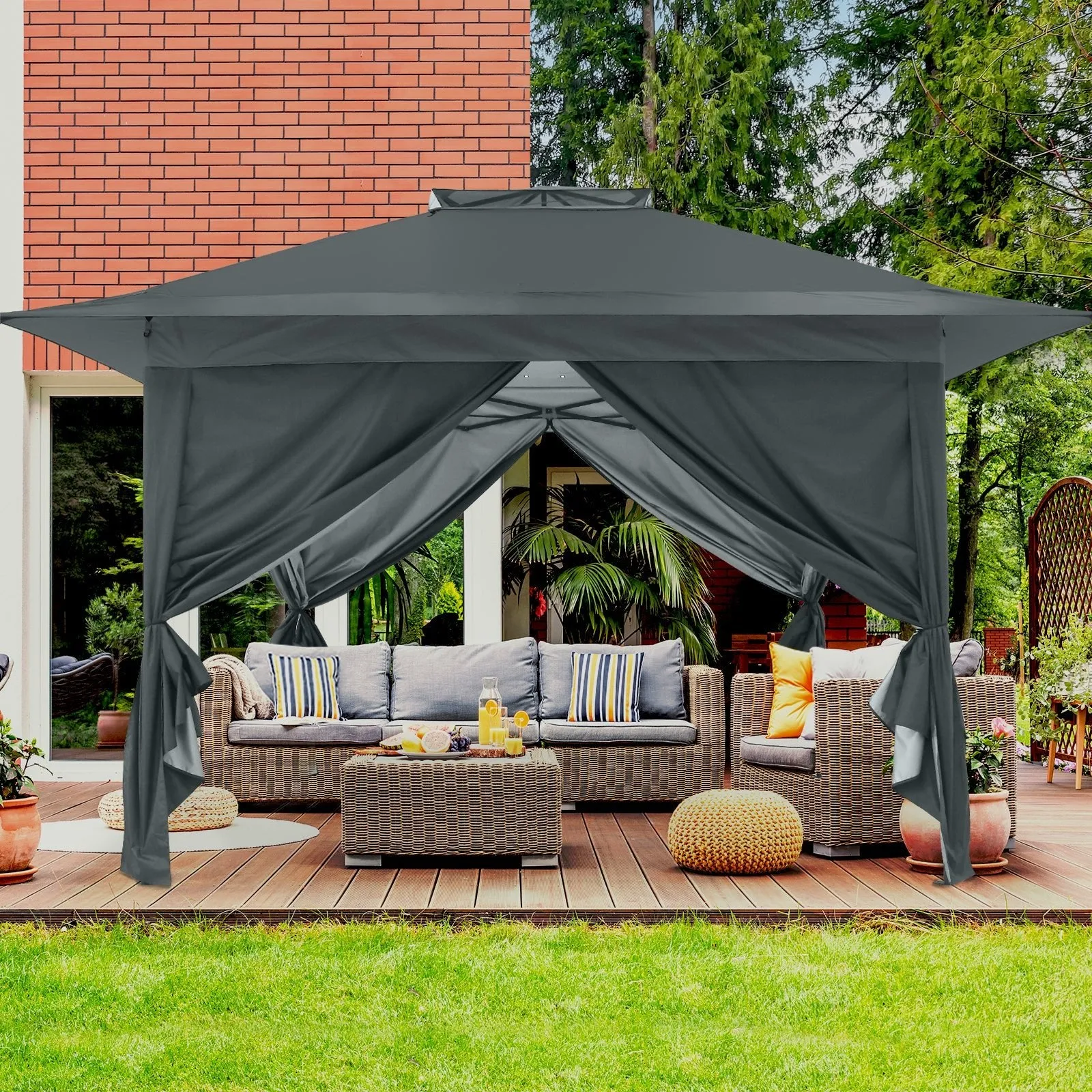 EAGLE PEAK 13x13 Pop Up Gazebo with 4 Wall Panels