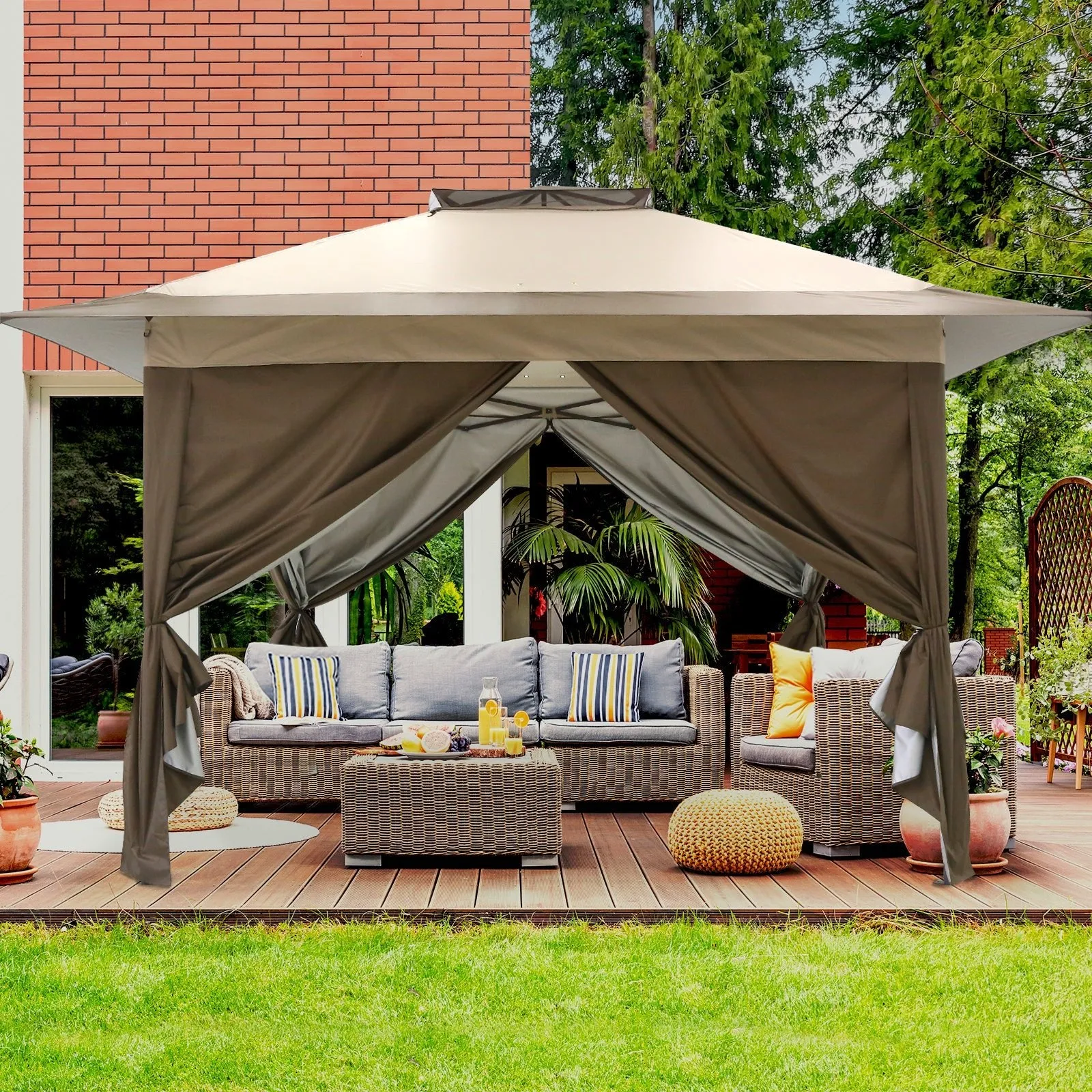 EAGLE PEAK 13x13 Pop Up Gazebo with 4 Wall Panels