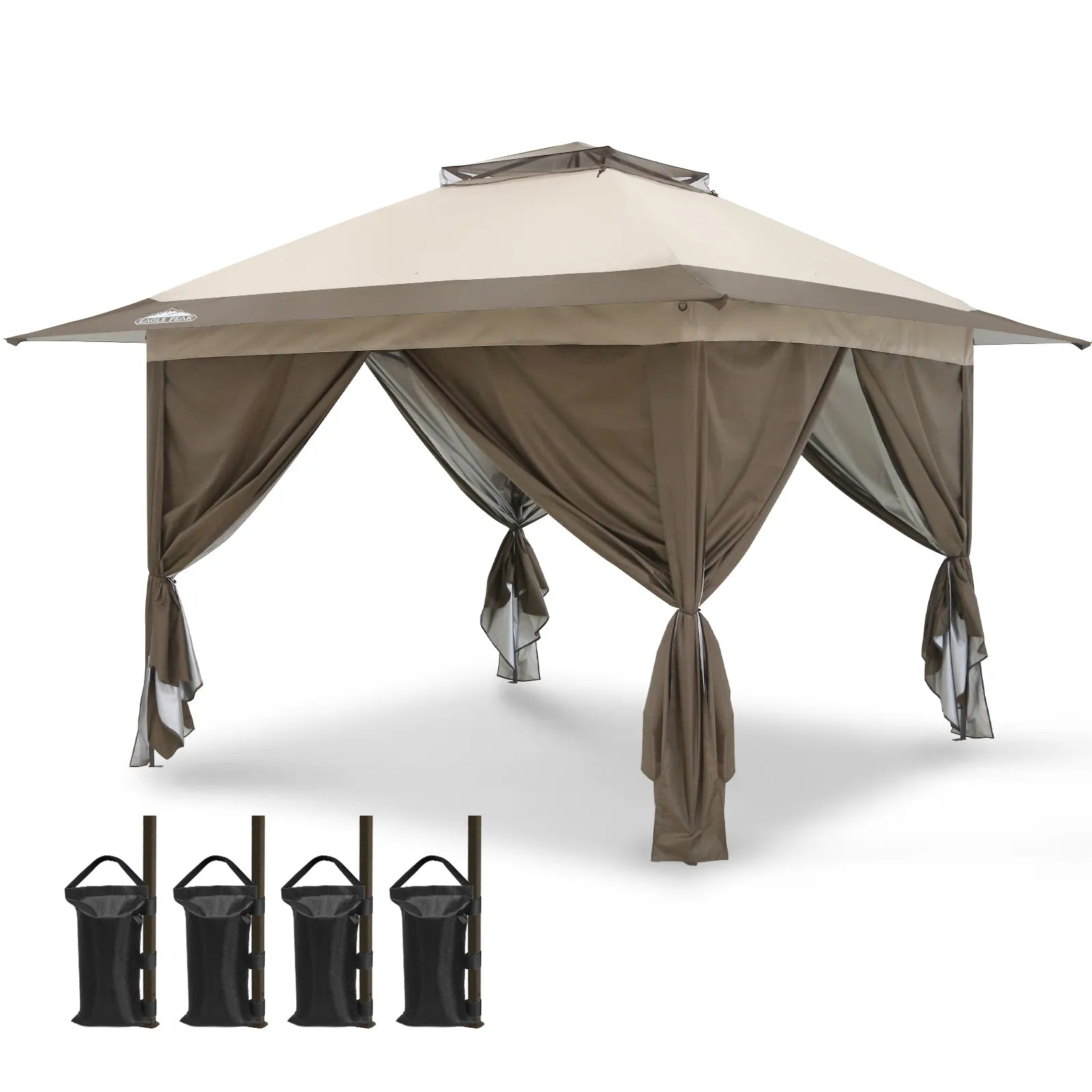 EAGLE PEAK 13x13 Pop Up Gazebo with 4 Wall Panels