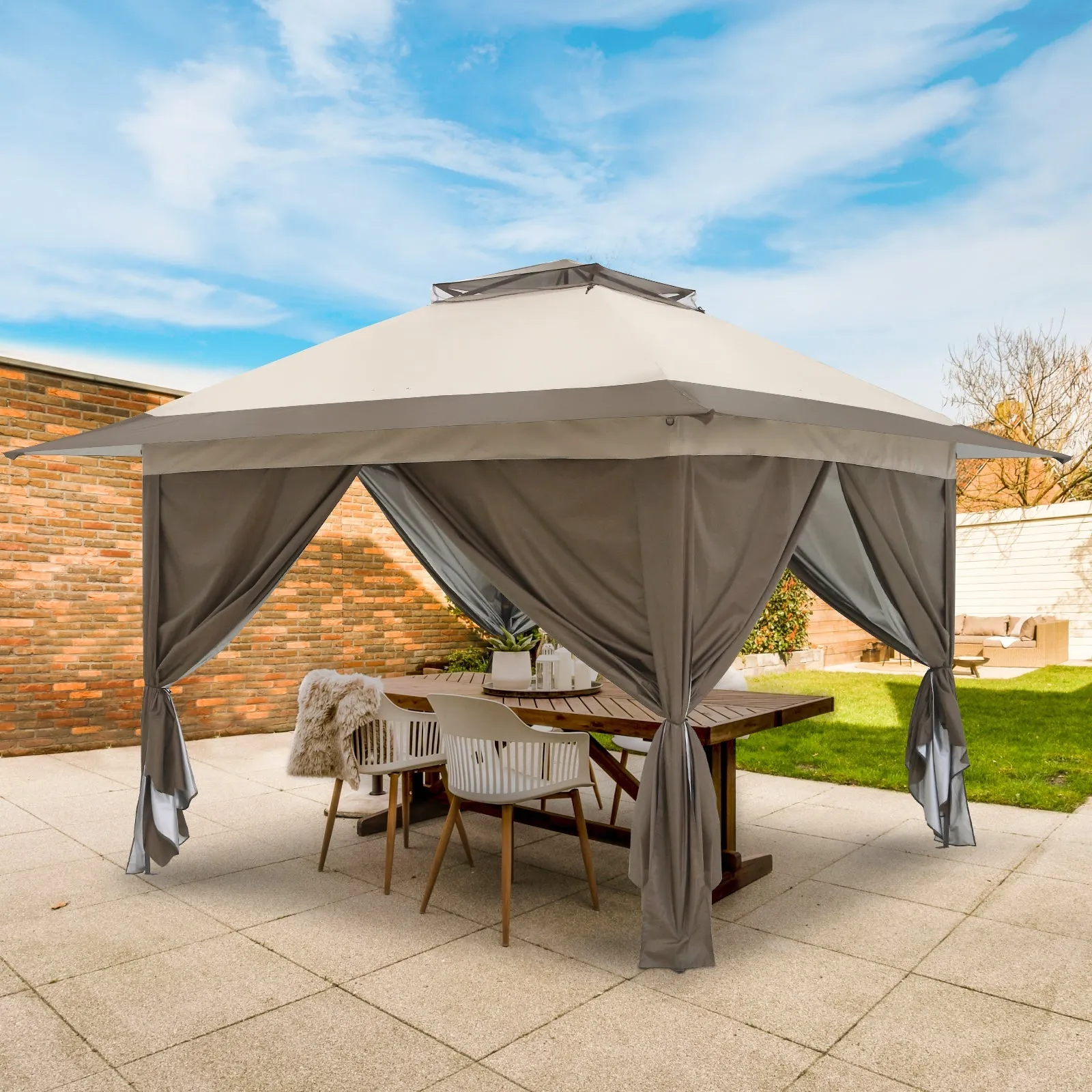 EAGLE PEAK 13x13 Pop Up Gazebo with 4 Wall Panels