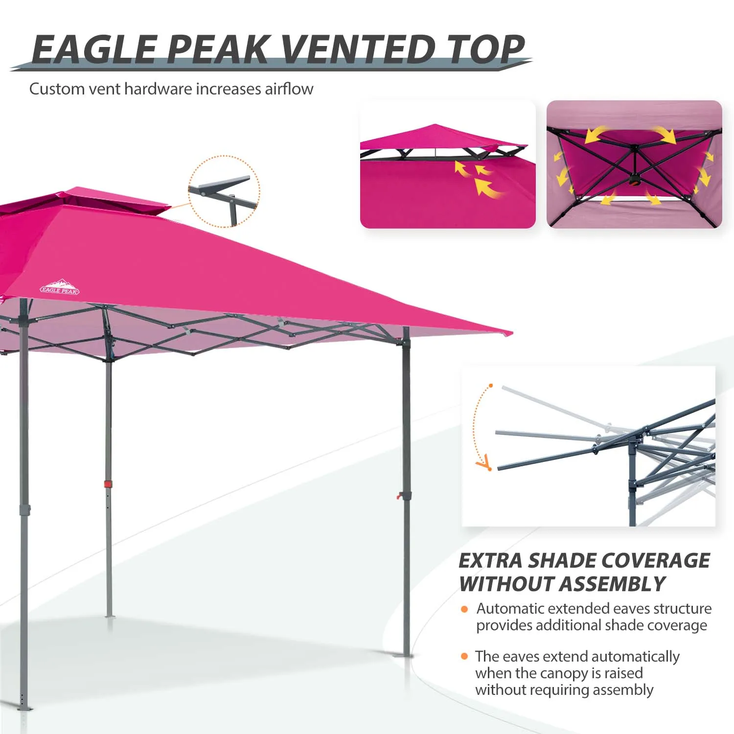 EAGLE PEAK 13x13 Straight Leg Pop Up Canopy Tent