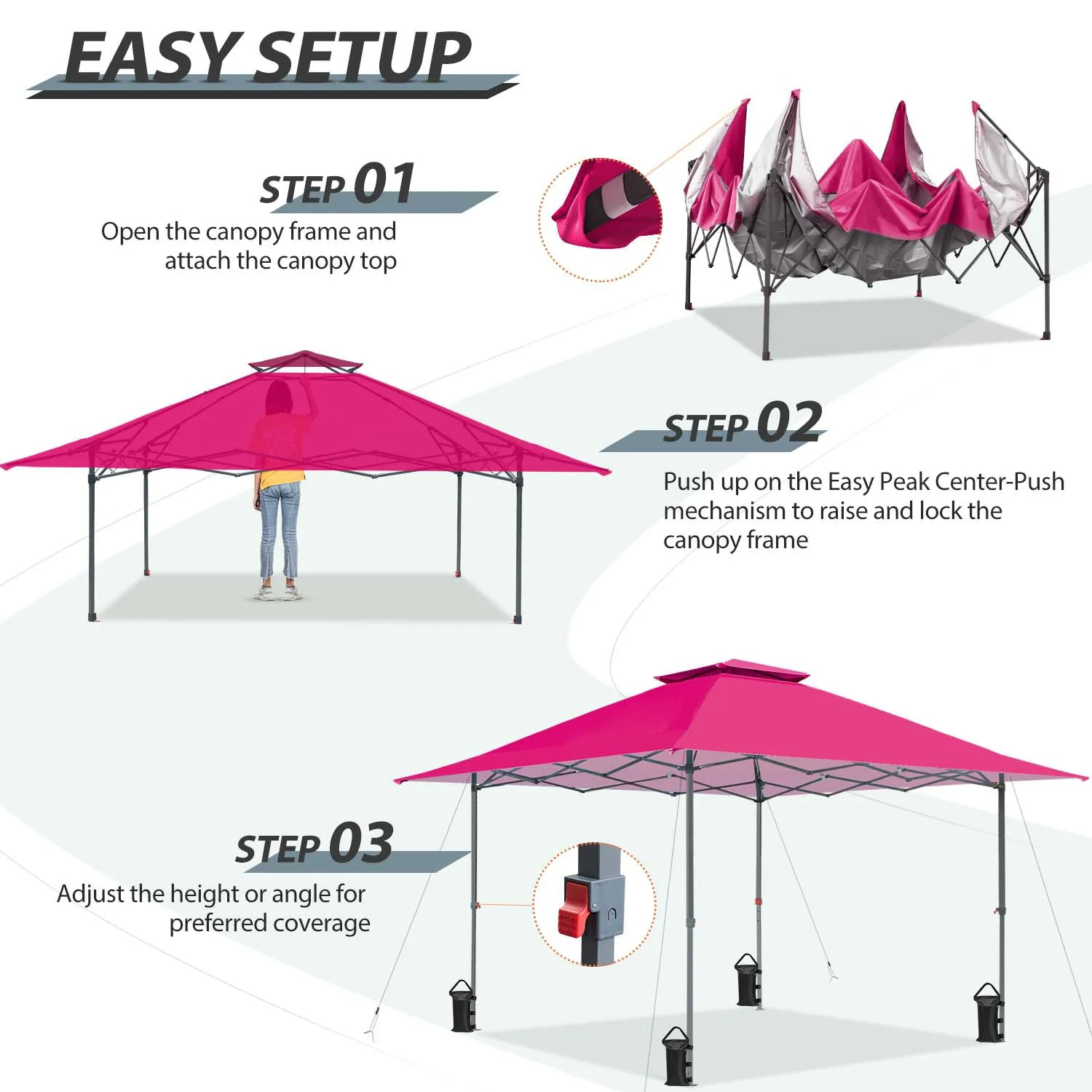 EAGLE PEAK 13x13 Straight Leg Pop Up Canopy Tent