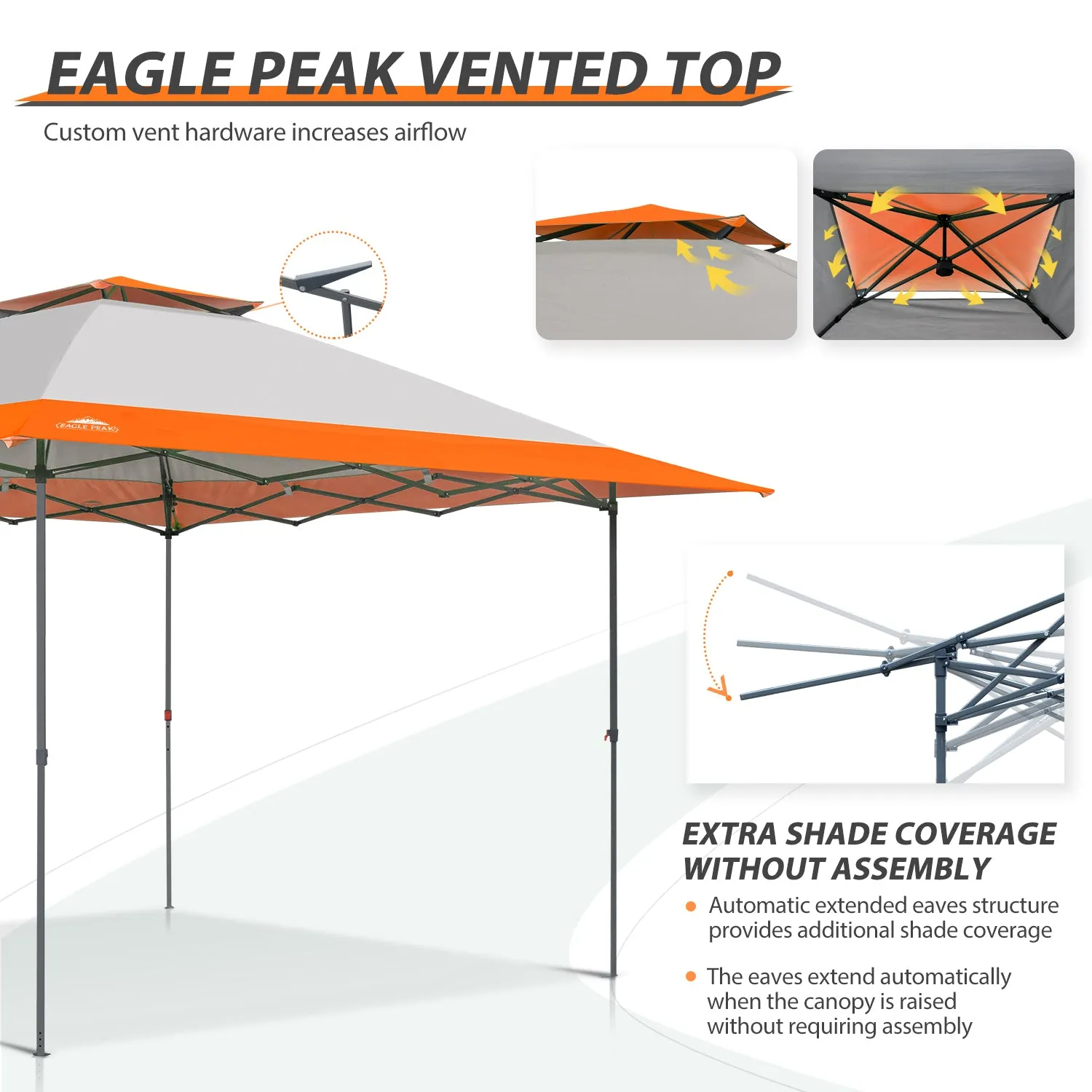 EAGLE PEAK 13x13 Straight Leg Pop Up Canopy Tent