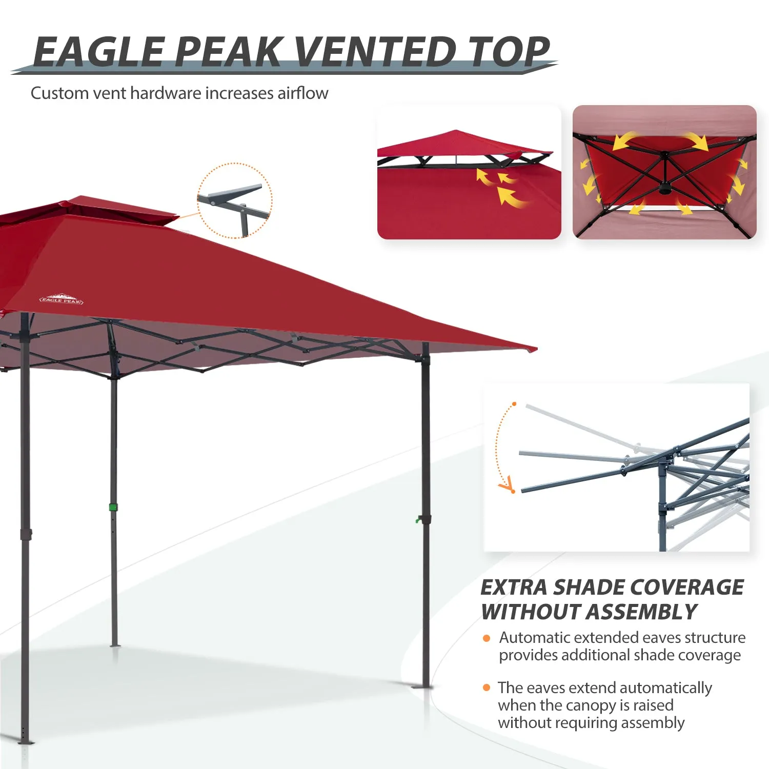 EAGLE PEAK 13x13 Straight Leg Pop Up Canopy Tent