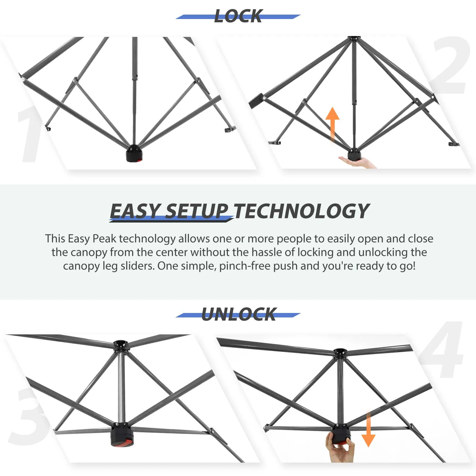 EAGLE PEAK 13x13 Straight Leg Pop Up Canopy Tent