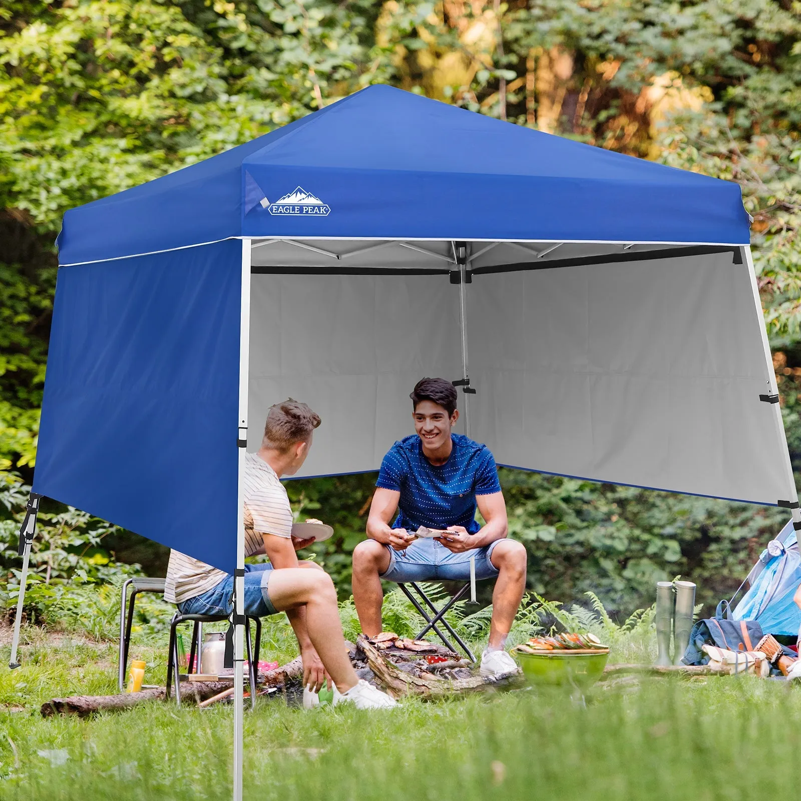 EAGLE PEAK Day Tripper 8x8 Aluminum Super-Lightweight Slant Leg Pop Up Canopy with 3 Removable Walls