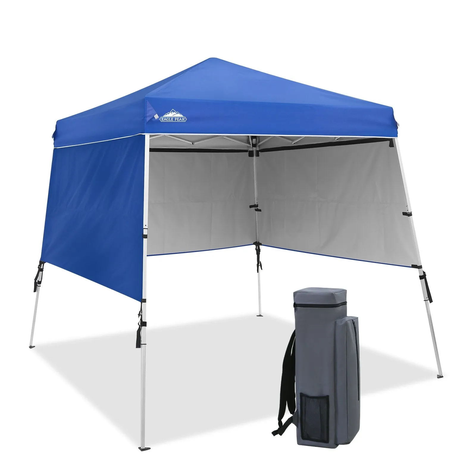 EAGLE PEAK Day Tripper 8x8 Aluminum Super-Lightweight Slant Leg Pop Up Canopy with 3 Removable Walls