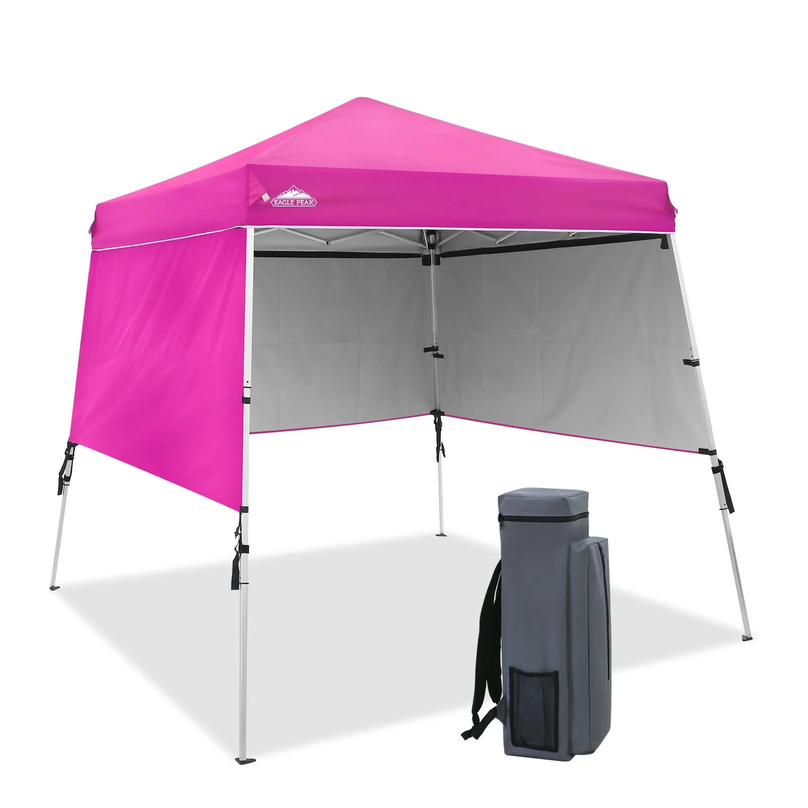 EAGLE PEAK Day Tripper 8x8 Aluminum Super-Lightweight Slant Leg Pop Up Canopy with 3 Removable Walls