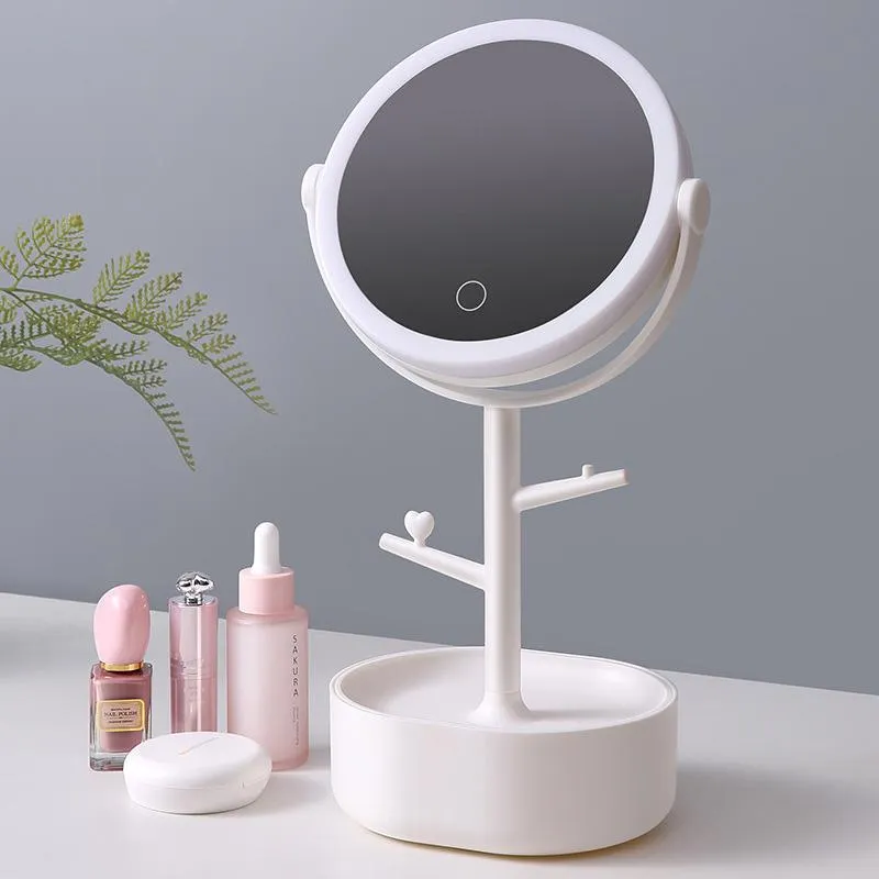 Ecoco Smart LED Light Cosmetic Makeup Mirror USB Touch Screen Home Desk Vanity 360°