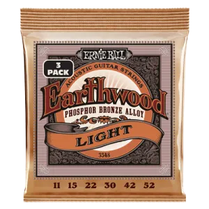 Ernie Ball Earthwood  Phosphor Bronze Light 11-52 (3 Set Pack)