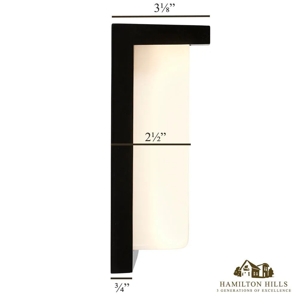 Flush MountModern Outdoor Wall Sconce | Squared 14" Bright Clean Line Exterior Light