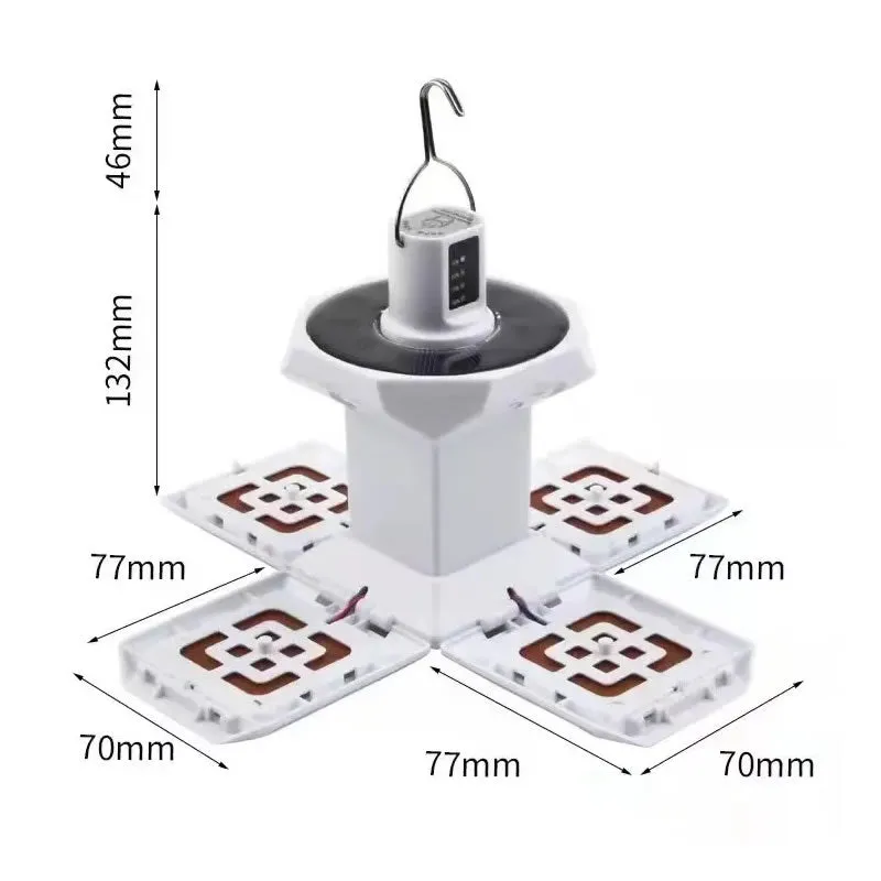 Foldable Outdoor Solar Rechargeable Camping Lamp Ab-Ta130