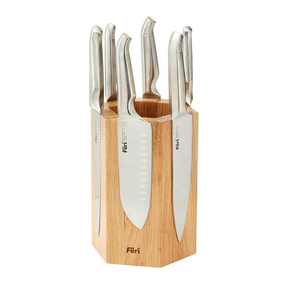 Furi Pro Magnetic Hexagonal Knife Block Set 7 Piece